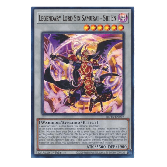 Legendary Lord Six Samurai - Shi En - ROTA-EN039 - Ultra Rare - 1st Edition