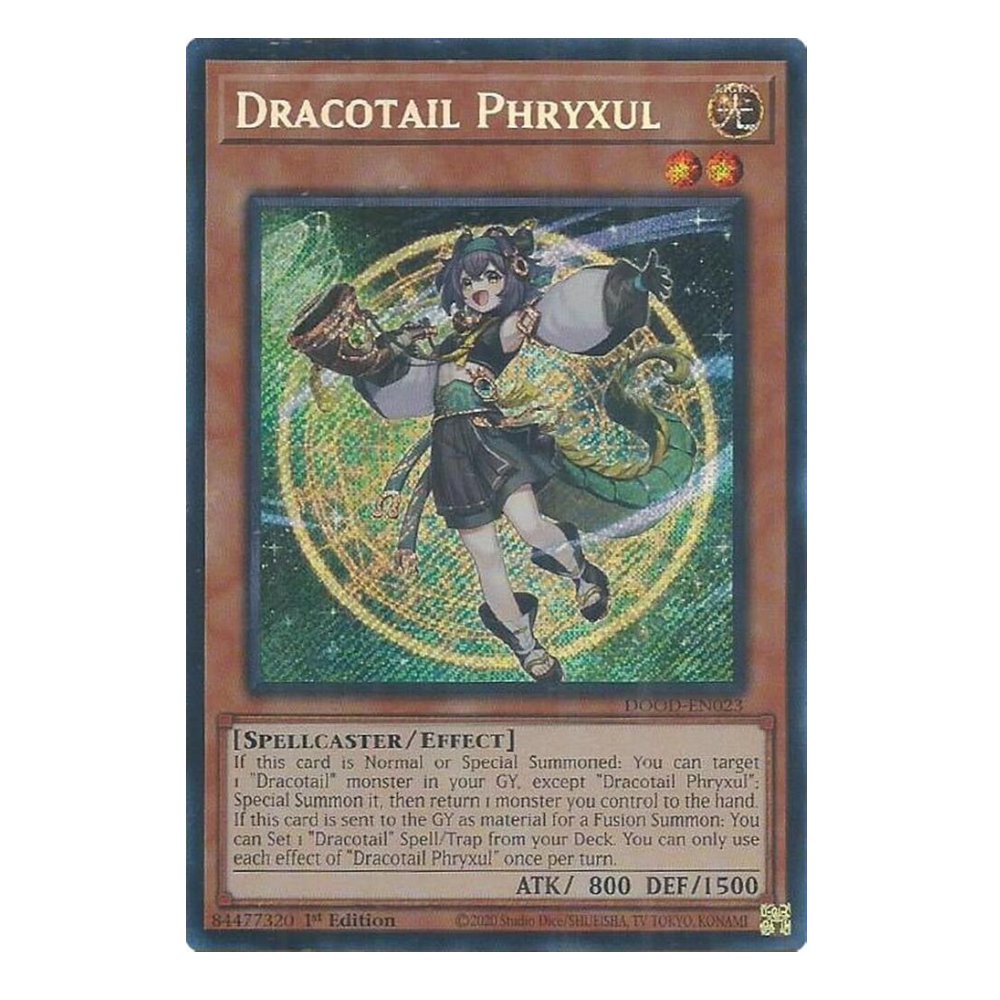 Dracotail Phryxl - DOOD-EN023 - Secret Rare - 1st Edition