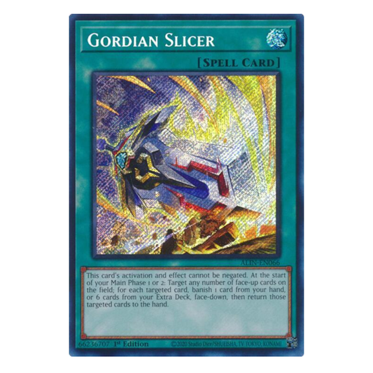 Gordian Slicer - ALIN-EN066 - Secret Rare - 1st Edition