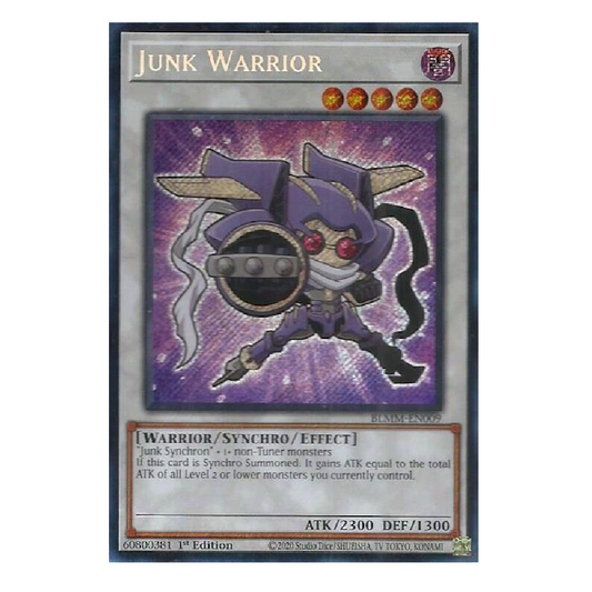 Junk Warrior (Alt Art) - BLMM-EN009 - Secret Rare - 1st Edition