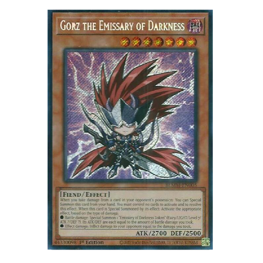 Gorz The Emissary of Darkness (Alt Art) - BLMM-EN005 - Secret Rare - 1st Edition