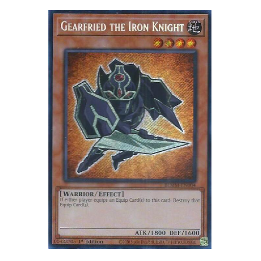 Gearfried The Iron Knight (Alt Art) - BLMM-EN004 - Secret Rare - 1st Edition