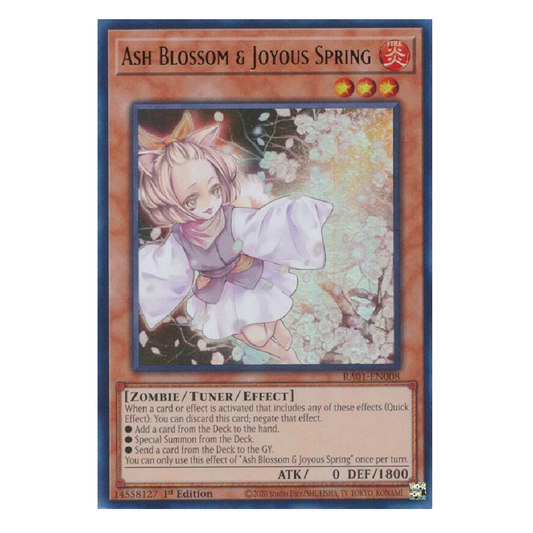 Ash Blossom & Joyous Spring - RA01-EN008 - Ultra Rare - 1st Edition