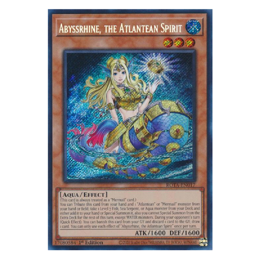 Abyssrhine, The Atlantean Spirit - ROTA-EN017 - Secret Rare - 1st Edition