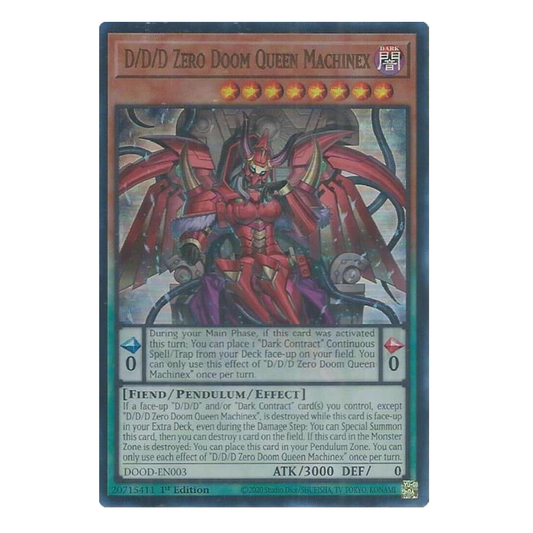 D/D/D Zero Doom Queen Machinex - DOOD-EN003 - Ultra Rare - 1st Edition