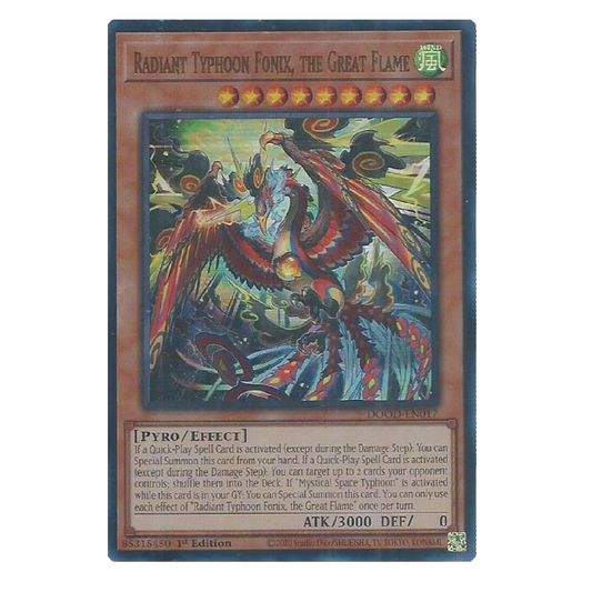 Radiant Typhoon Fonix, The Great Flame - DOOD-EN017 - Ultra Rare - 1st Edition