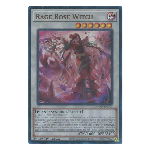 Rage Rose Witch - DOOD-EN040 - Ultra Rare - 1st Edition