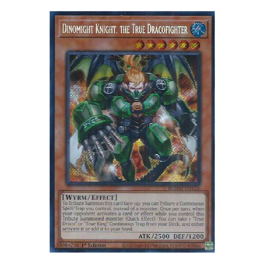 Dinomight Knight, the True Dracofighter - BLMM-EN126 - Secret Rare - 1st Edition