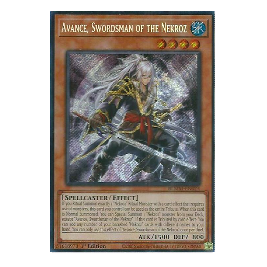 Avance, Swordsman of the Nekroz - BLMM-EN024 - Secret Rare - 1st Edition