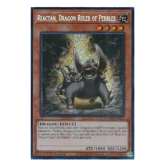 Reactan, Dragon Ruler of Pebbles - BLMM-EN121 - Secret Rare - 1st Edition