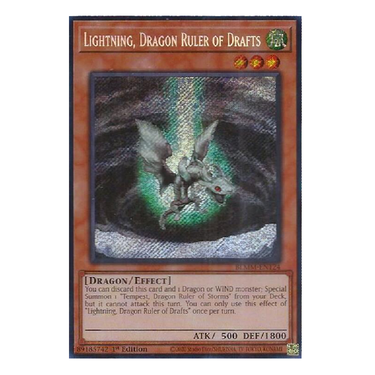 Lightning, Dragon Ruler of Drafts - BLMM-EN124 - Secret Rare - 1st Edition