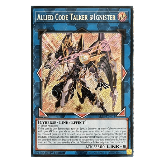 Allied Code Talker @Ignister - ALIN-EN051 - Secret Rare - 1st Edition