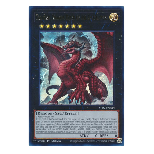 Disaster, Dragon Ruler of All Apocalypses - ALIN-EN049 - Ultra Rare - 1st Edition