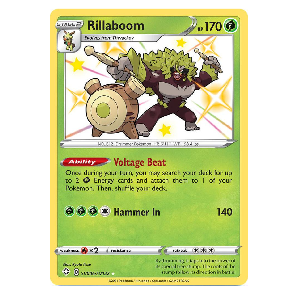 Rillaboom - SHF SV006/SV122 - Shiny Holo Rare