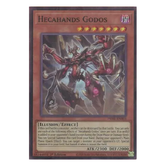 Hecahands Godos - PHRE-EN003 - Super Rare - 1st