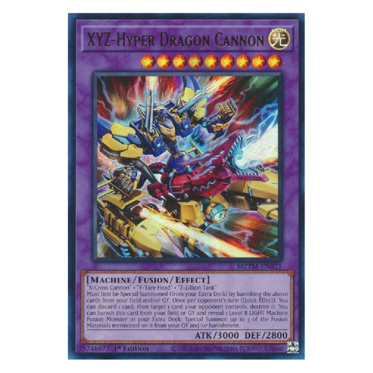 XYZ-Hyper Dragon Cannon - MZTM-EN021 - Ultra Rare - 1st
