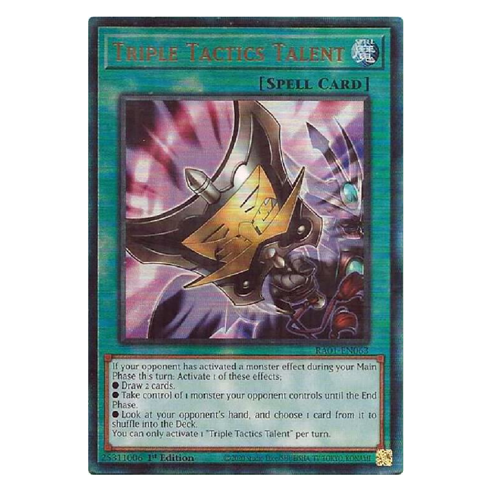 Triple Tactics Talent - RA01-EN063 - Prismatic Ultimate Rare - 1st
