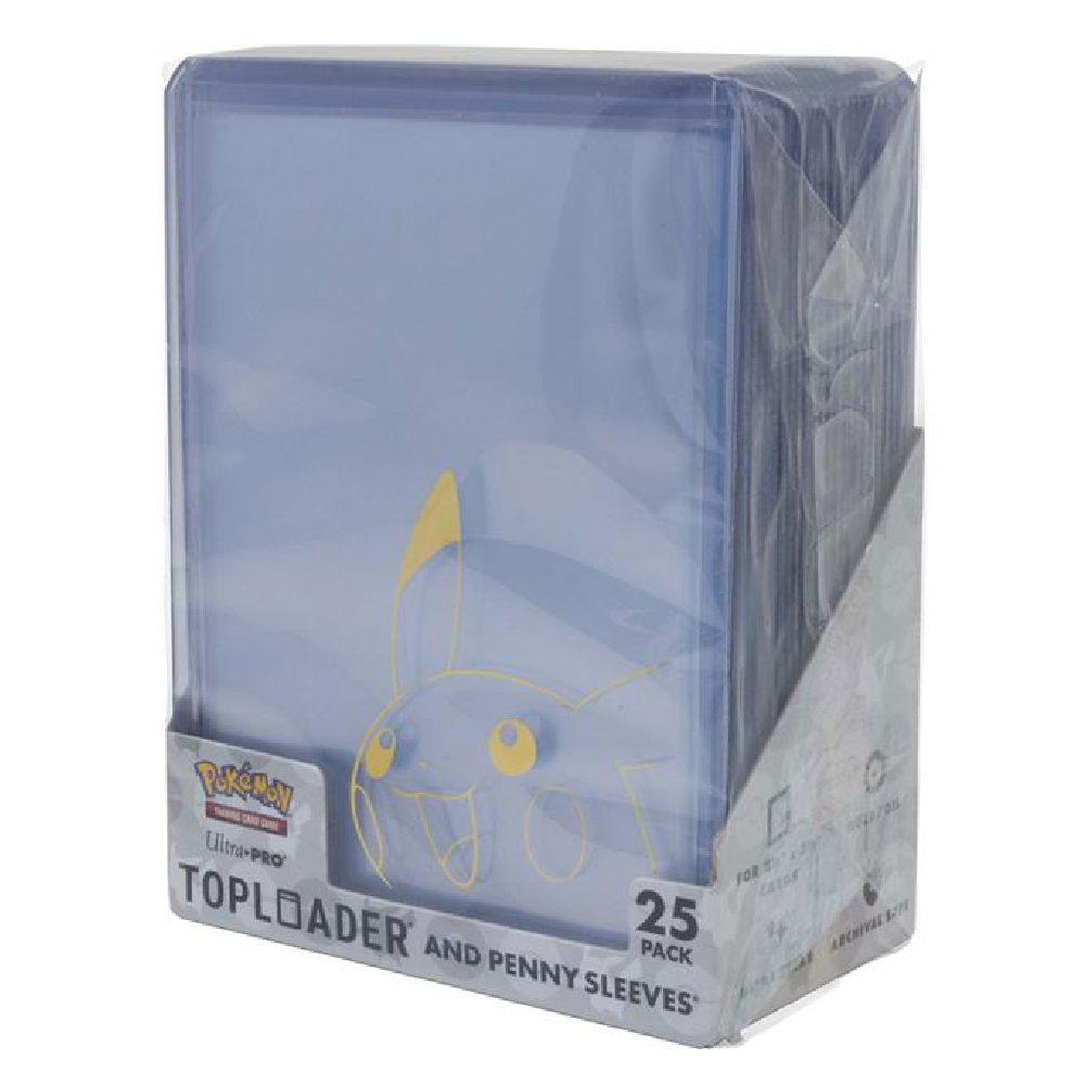 Ultra Pro - Pikachu Toploaders & Penny Sleeves (25 CT) - Regular Size (3" by 4")