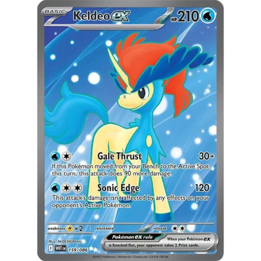 Keldeo ex - WHT 159/086 - Ultra Rare