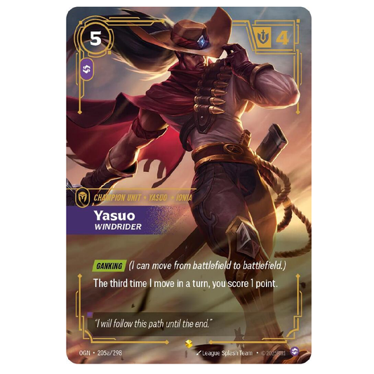 Yasuo Windrider (Alt Art) - OGN 205a/298 - Showcase - 1st Edition
