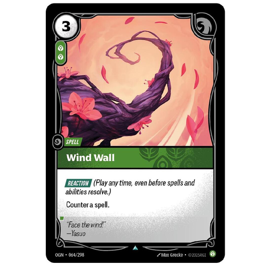 Wind Wall (Foil) - OGN 064/298 - Uncommon - 1st Edition