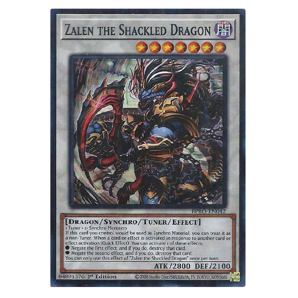 Zalen the Shackled Dragon - BPRO-EN042 - Super Rare - 1st Edition